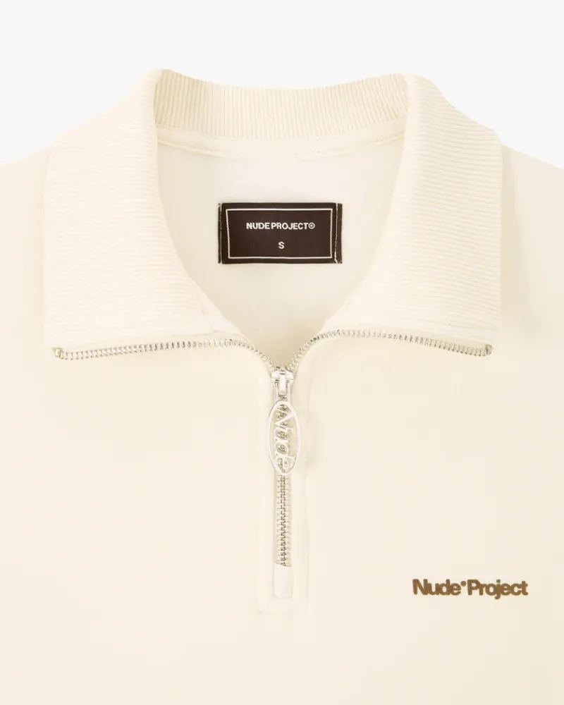 Nude Project Quarter Zip Origins Blanco Crema