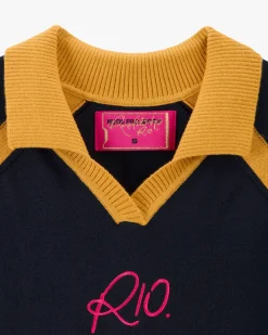 Nude Project R10 Knit Polo Navy Best