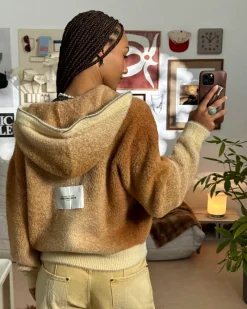 Nude Project Sudadera Con Cremallera Gradient Marrón Discount