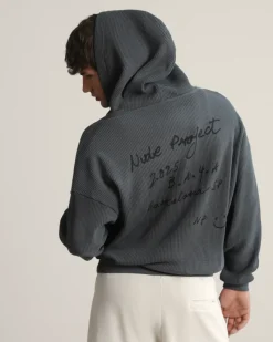 Nude Project Sudadera con Cremallera Global Soon Waffle Gris Oscuro Online