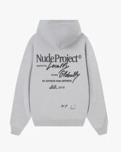 Nude Project Sudadera Con Cremallera Global Soon Gris Outlet