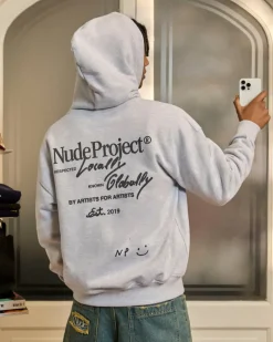 Nude Project Sudadera Con Cremallera Global Soon Gris Outlet