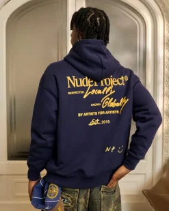 Nude Project Sudadera Con Cremallera Global Soon Azul Marino Sale