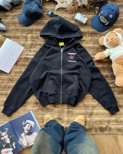 Nude Project Sudadera Con Cremallera Heartbroken Negra Outlet