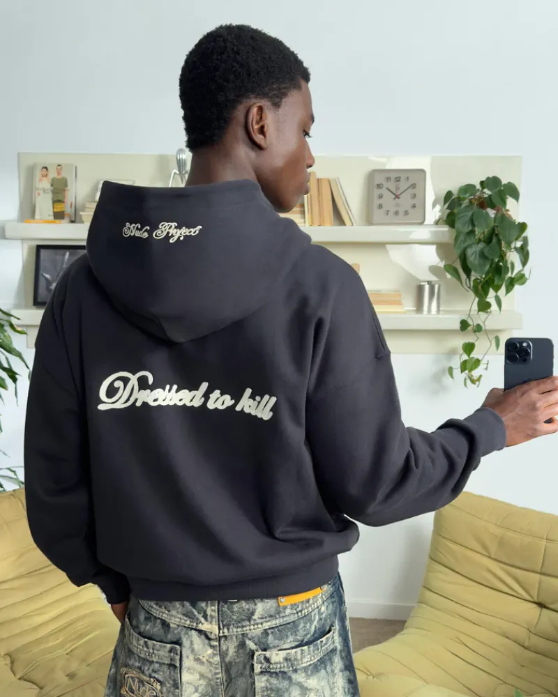 Nude Project Sudadera Con Cremallera Kill Bill Negro Oscuro Discount