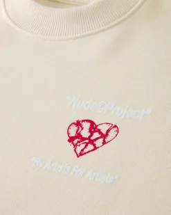 Nude Project Sudadera Heartbroken Blanco Crema Discount