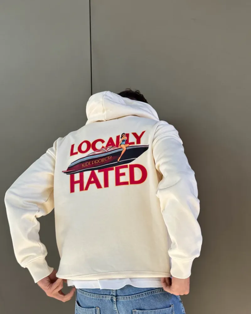 Nude Project Sudadera Locally Hated Blanco Crema New