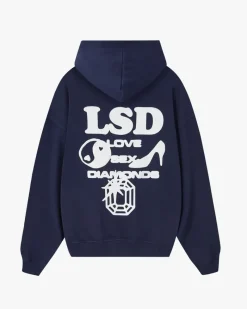 Nude Project Sudadera Love SD Azul Marino Washed Discount