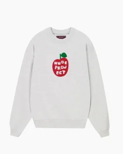 Nude Project Sudadera Sin Capucha Apple Crew Gris