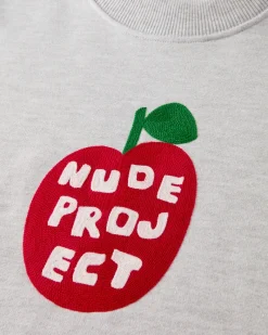 Nude Project Sudadera Sin Capucha Apple Crew Gris