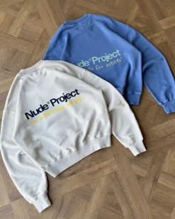 Nude Project Sudadera Sin Capucha Cult Kid Blanco Crema Online