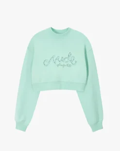 Nude Project Sudadera Sin Capucha Lacy Cropped Verde Sale