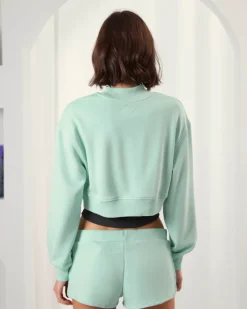 Nude Project Sudadera Sin Capucha Lacy Cropped Verde Sale