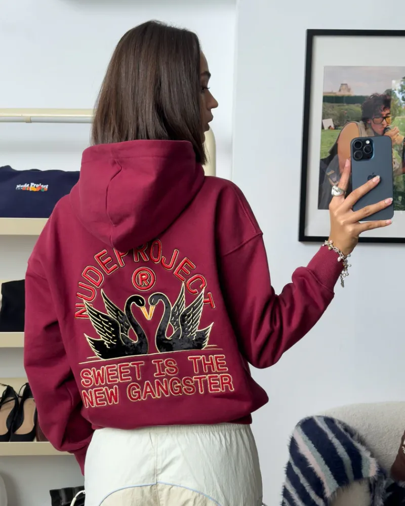 Nude Project Sudadera Swans Granate Sale