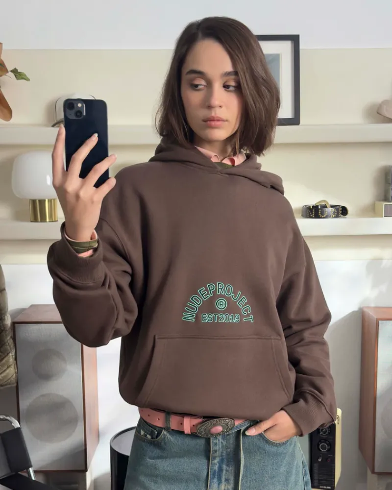 Nude Project Sudadera Swans Marrón Outlet