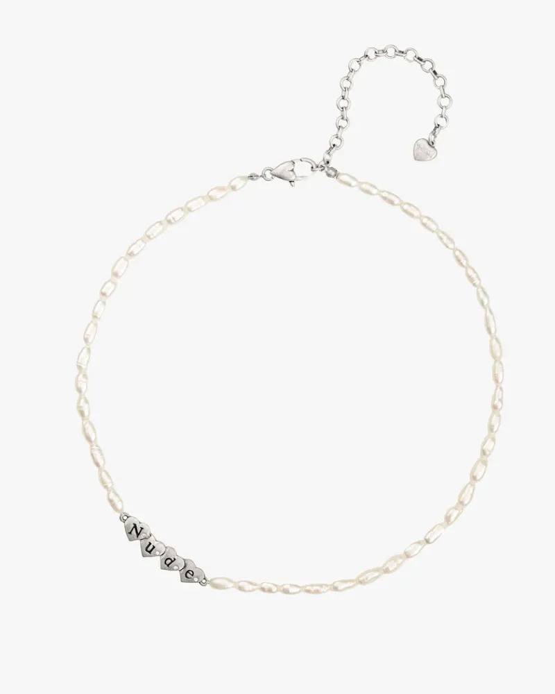 Nude Project Sweet Pearl Necklace Silver Online