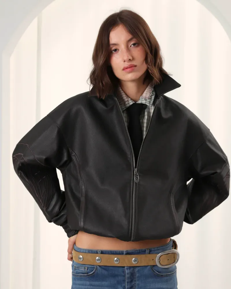 Nude Project "The" Leather Jacket Marrón Hot