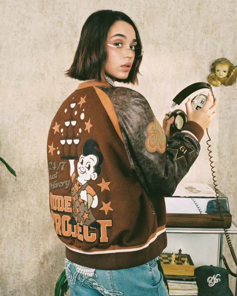 Nude Project "The" Varsity Bomber Jacket Online