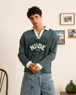 Nude Project Varsity Longsleeve Polo Sale